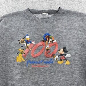 Faded Vintage 2001 Walt Disney World‎ 100 Years of Magic Sweatshirt Mens 2XL Y2K